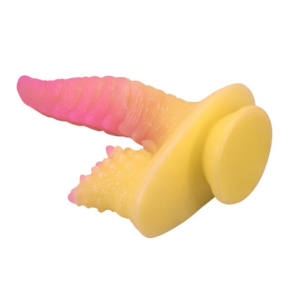 Dildo silikonowe żłobione Power Monsters Flamebeast 22,5 cm