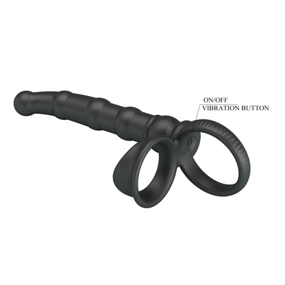 Pierścień erekcyjny analny Pretty Love Tatum 10 wibracji 18 cm