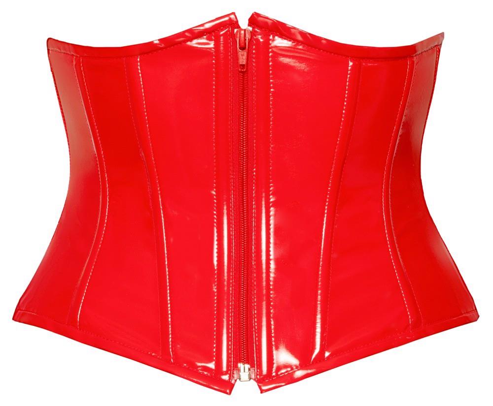 Vinyl Waist Cincher red M