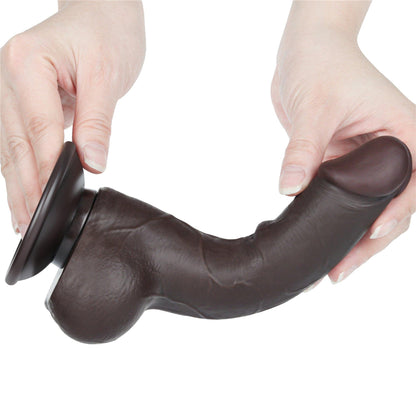 7.5'' Sliding Skin Dual Layer Dong Black