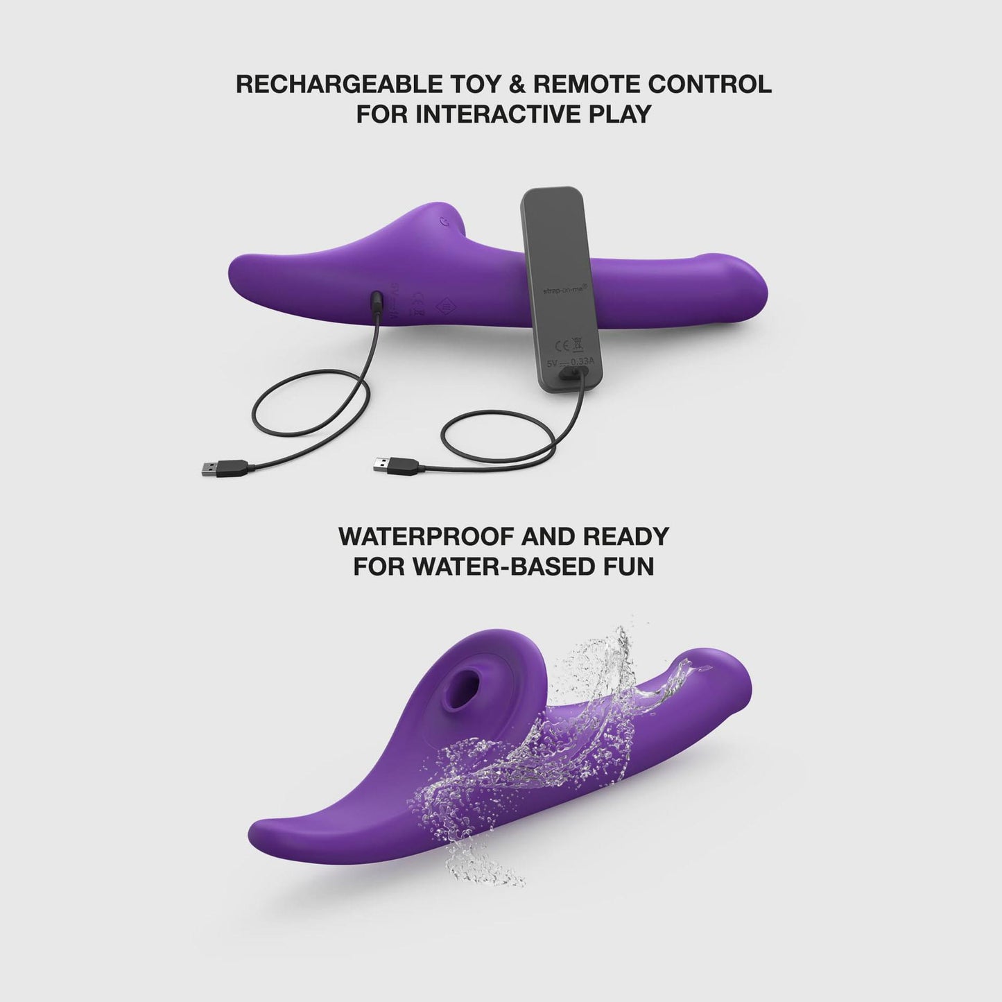 Dildo multi orgasm wibrujące Strap on me L fioletowe