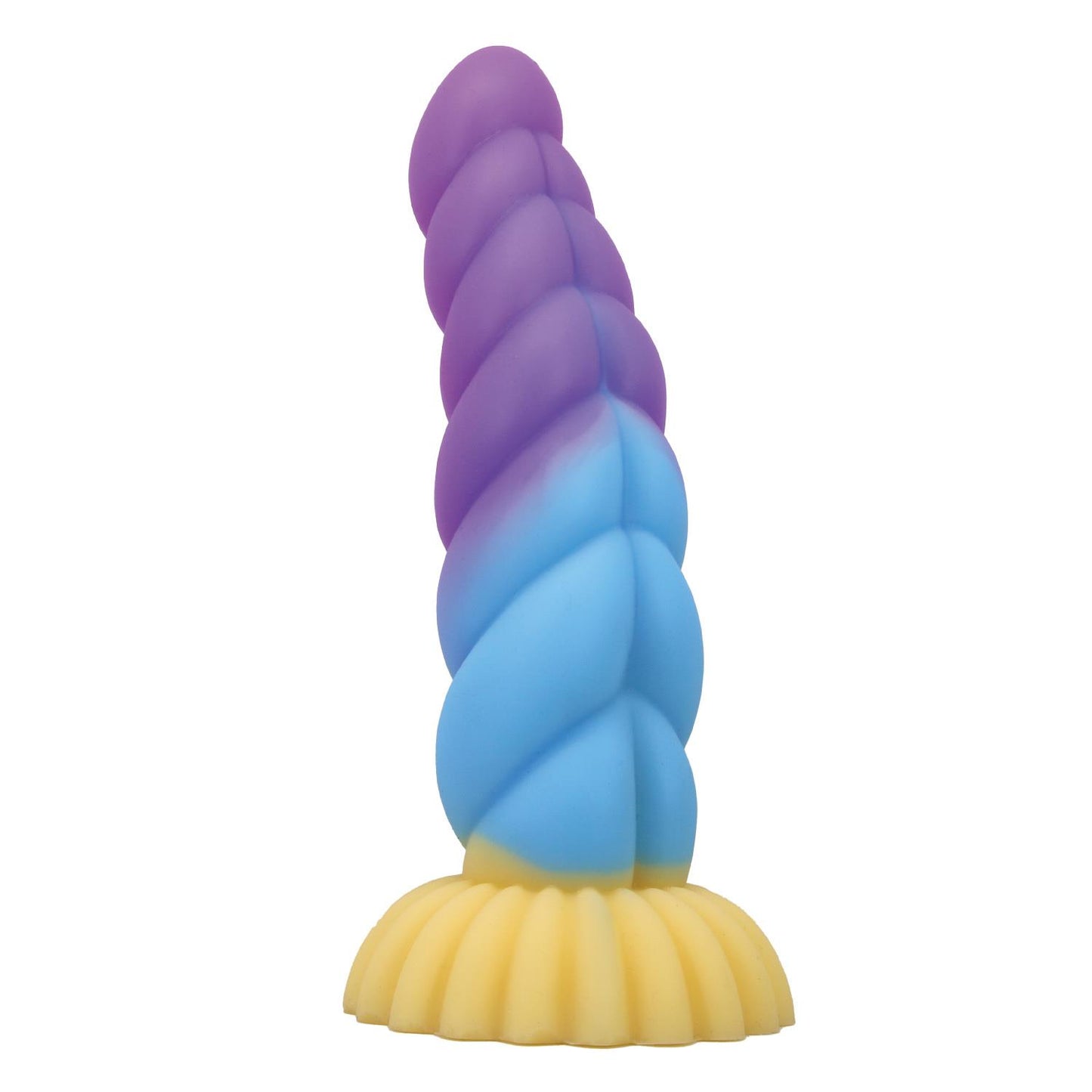 Dildo silikonowe Power Monsters Unicorn faliste 22 cm z przyssawką