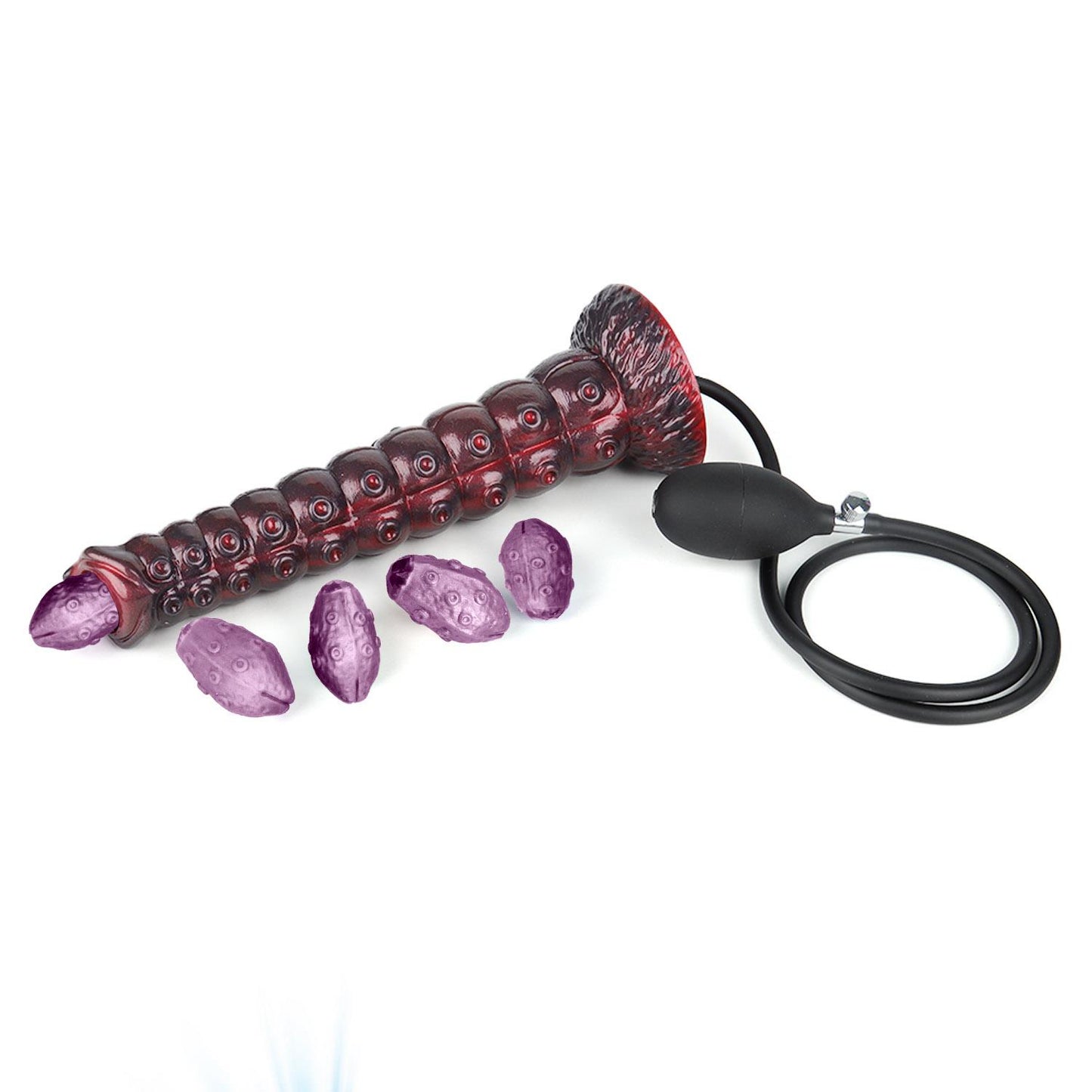Dildo silikonowe pofalowane Power Monsters Voidclaw Brute 29 cm fioletowe