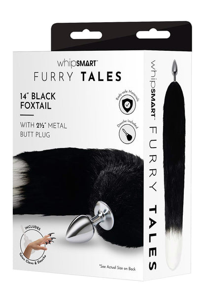 WHIPSMART 3 INCH METAL PLUG WITH 14" BLACK INDIGO FOX TAIL