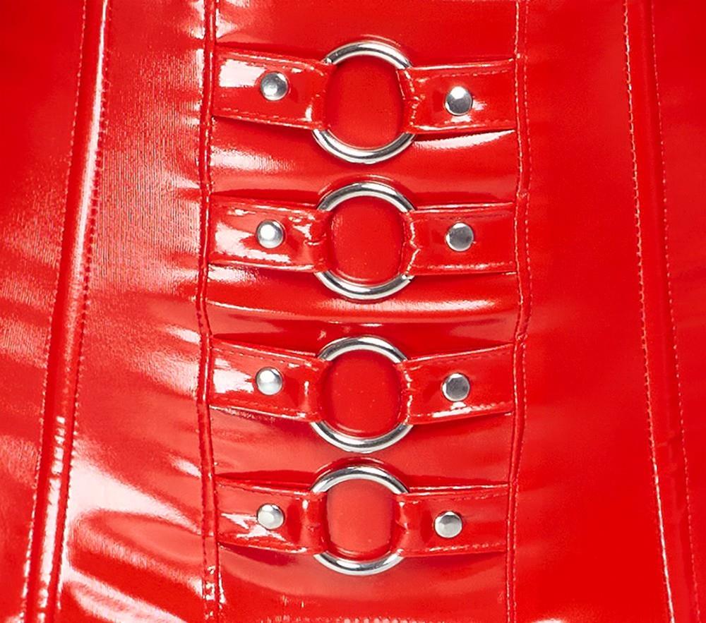 Vinyl Suspender Straps red M