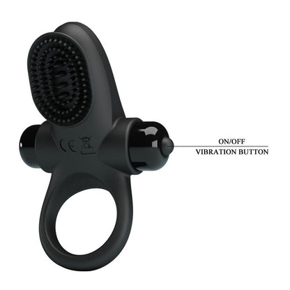 PRETTY LOVE - VIBRANT PENIS RING II Black