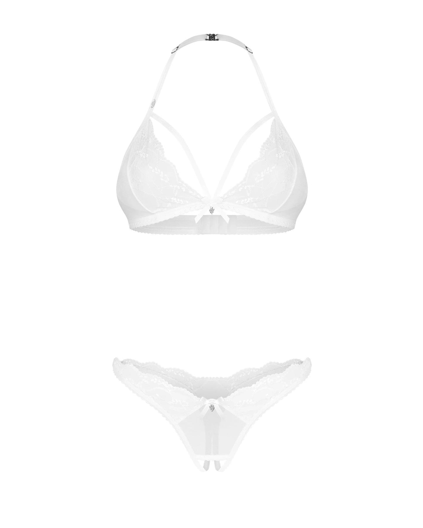Komplet bielizny siateczkowej Weddya Obsessive 3częściowy L/XL