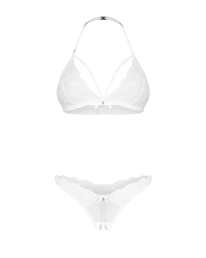 Komplet bielizny siateczkowej Weddya Obsessive 3częściowy L/XL
