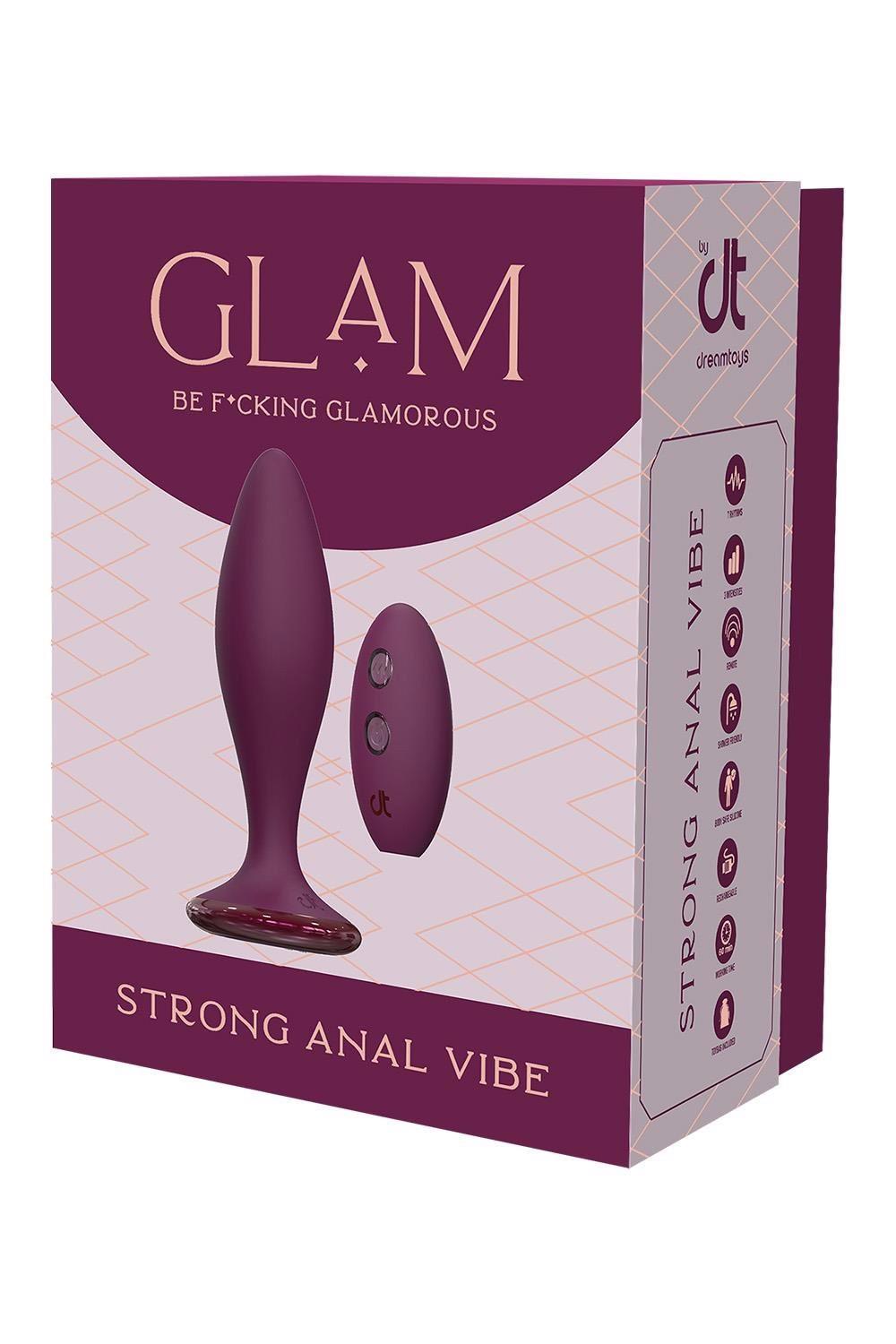 Wibrator analny Glam Strong Dreamtoys z pilotem