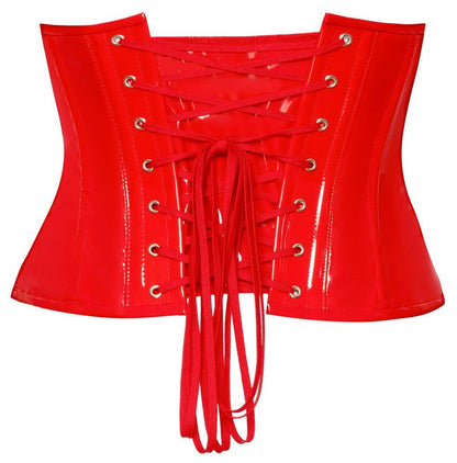 Vinyl Waist Cincher red S