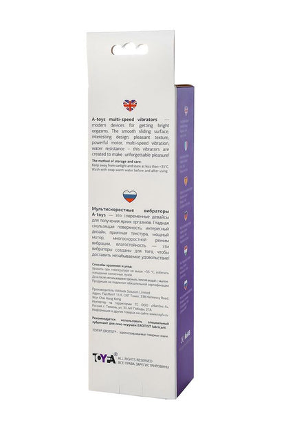A-TOYS, Vibrator, Silicone, Purple, 17 cm