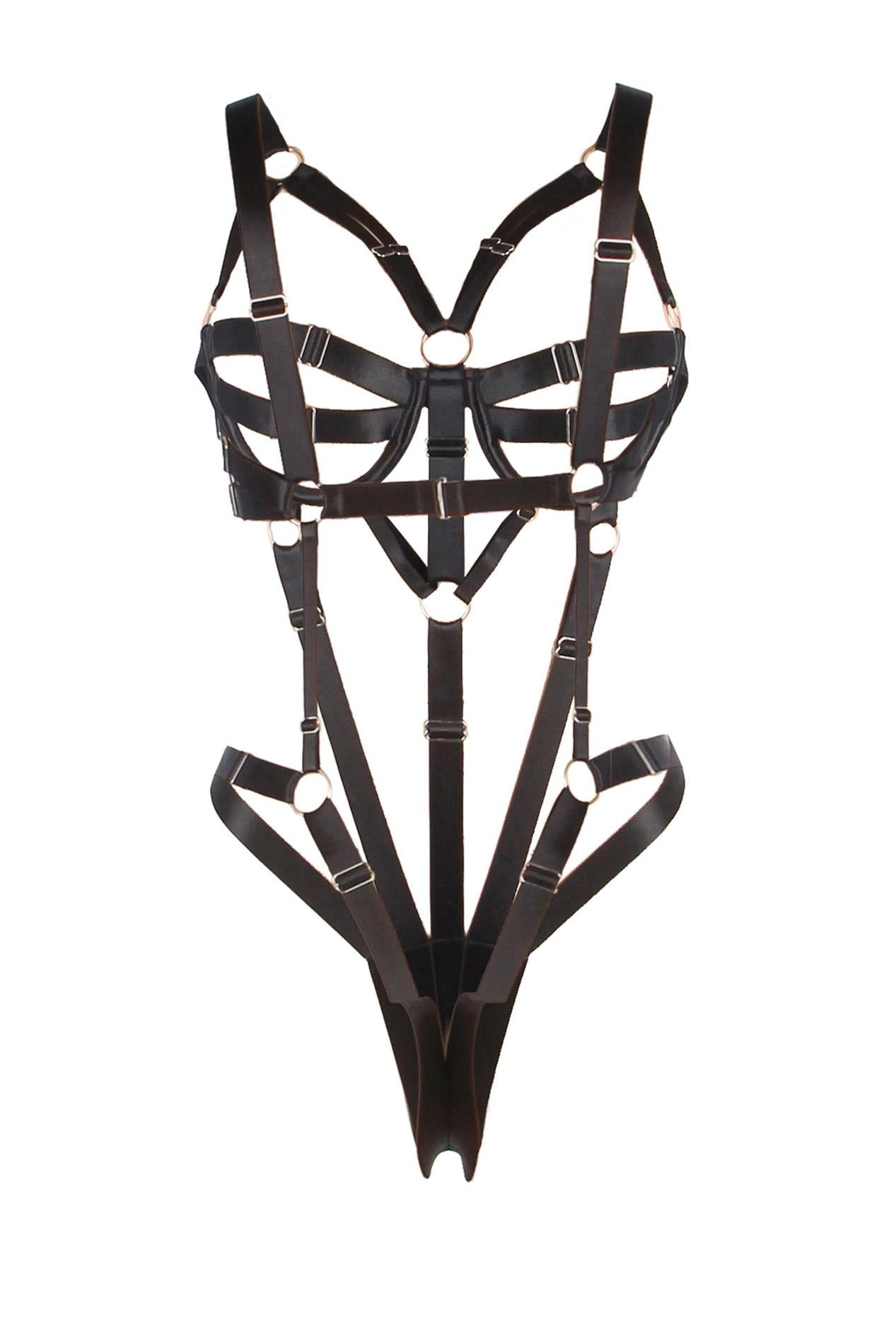 Regulowany body harness Paris Hollywood czarny
