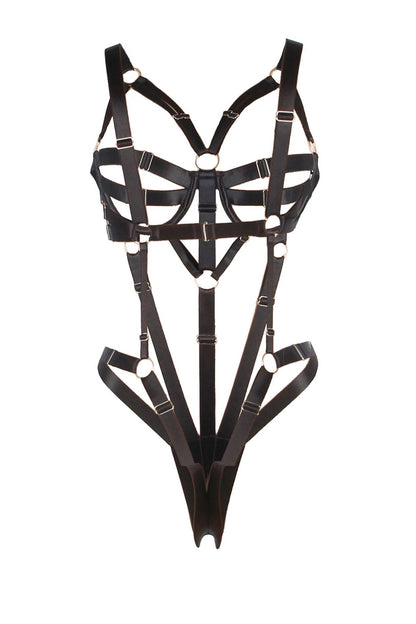 Regulowany body harness Paris Hollywood czarny