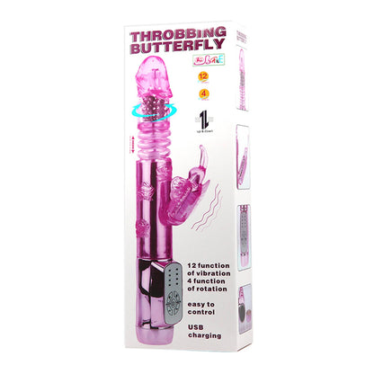 BAILE - THROBBING BUTTERFLY, 12 vibration functions 4 rotation functions Thrusting
