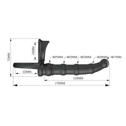 Pierścień erekcyjny analny Pretty Love Tatum 10 wibracji 18 cm