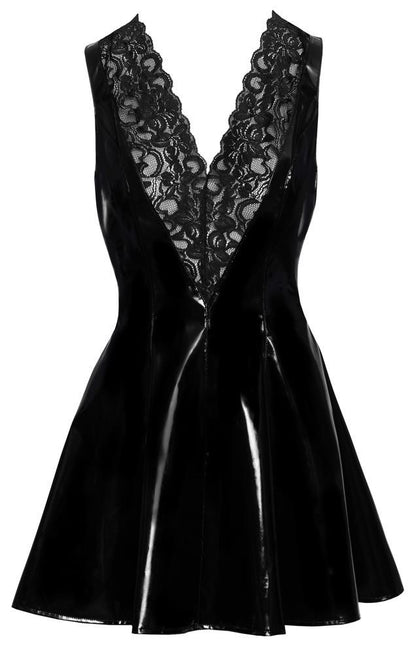 Vinyl Dress with Lace L
