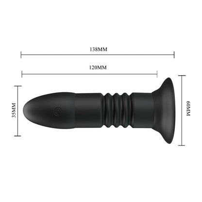 MR PLAY - VIBRATING ANAL PLUG 4 vibrations 4 thrusting Remote Control