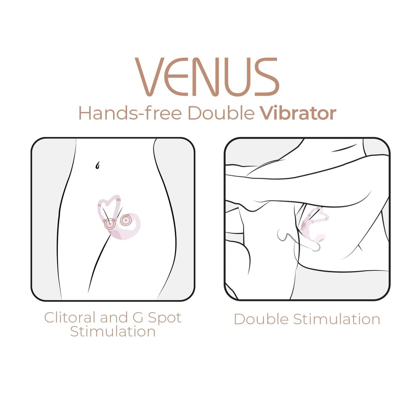 Wibrator Adrien Lastic Venus APP bladoróżowy USB 11 cm