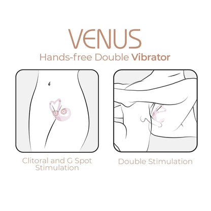 Wibrator Adrien Lastic Venus APP bladoróżowy USB 11 cm