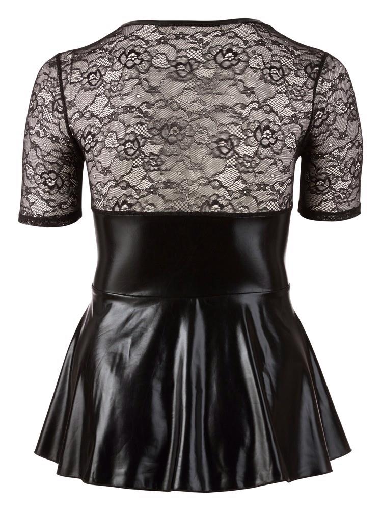 Sukienka mini Cottelli CURVES z czerwonym sznurowaniem 3XL