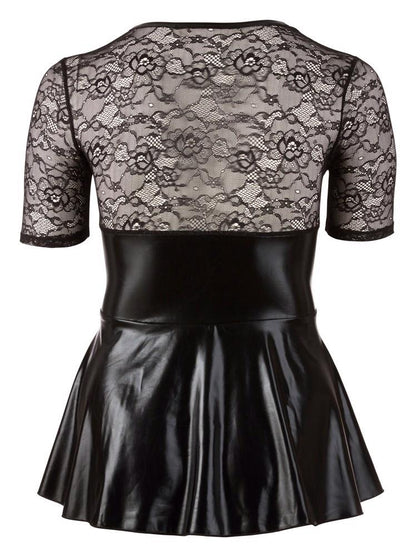 Sukienka mini Cottelli CURVES z czerwonym sznurowaniem 3XL