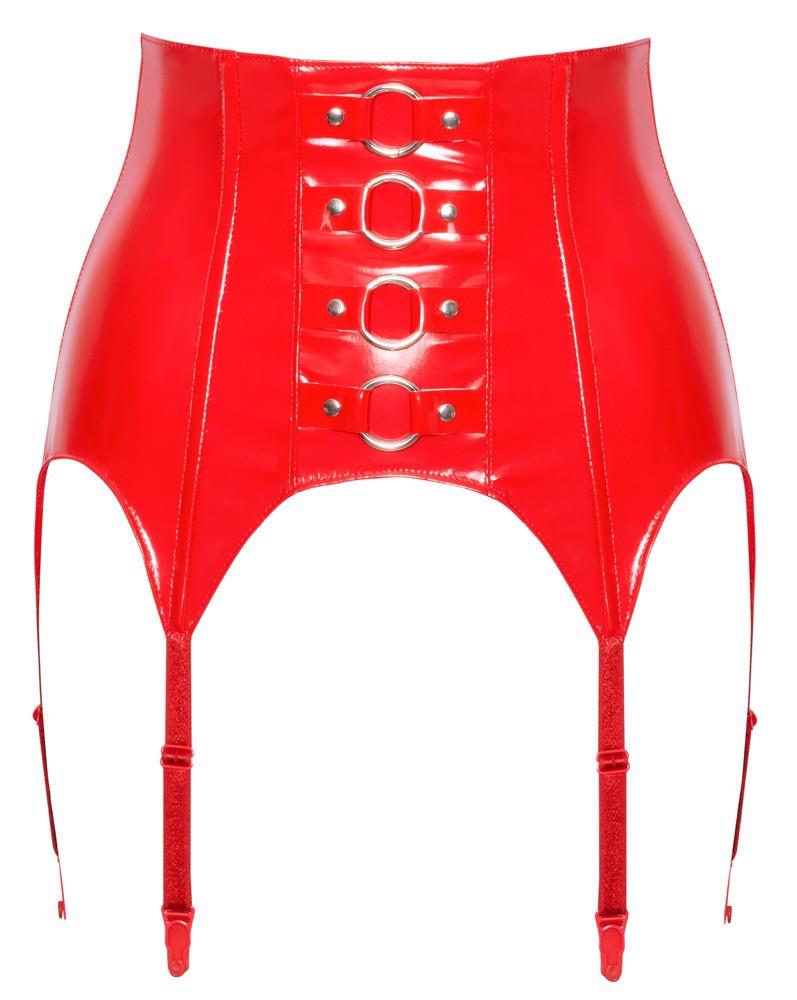 Vinyl Suspender Straps red M