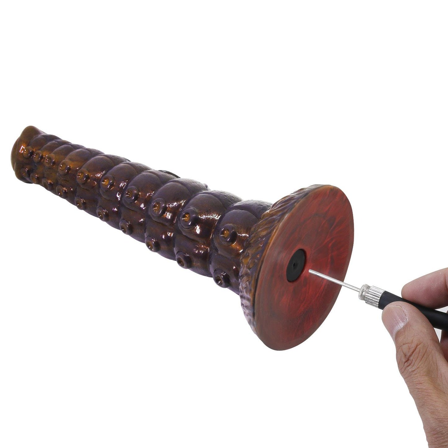 Dildo silikonowe pofalowane Power Monsters Voidclaw Brute 29 cm fioletowe