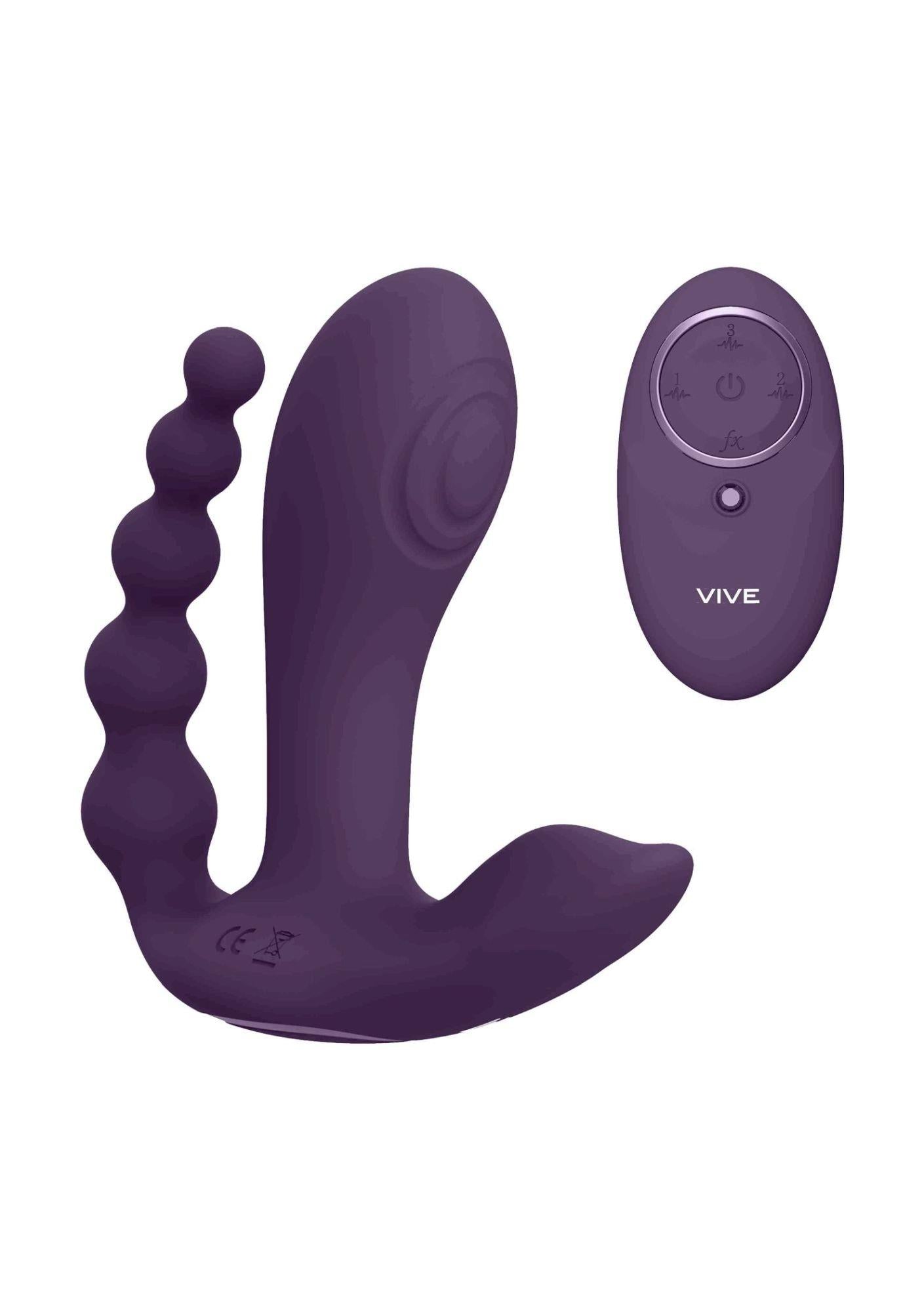 Wibrator analny Kata Vive fioletowy z pilotem USB