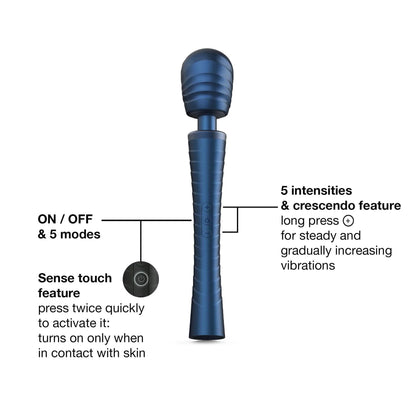 Masażer wibracyjny Man.wand Edgy Stellar Blue