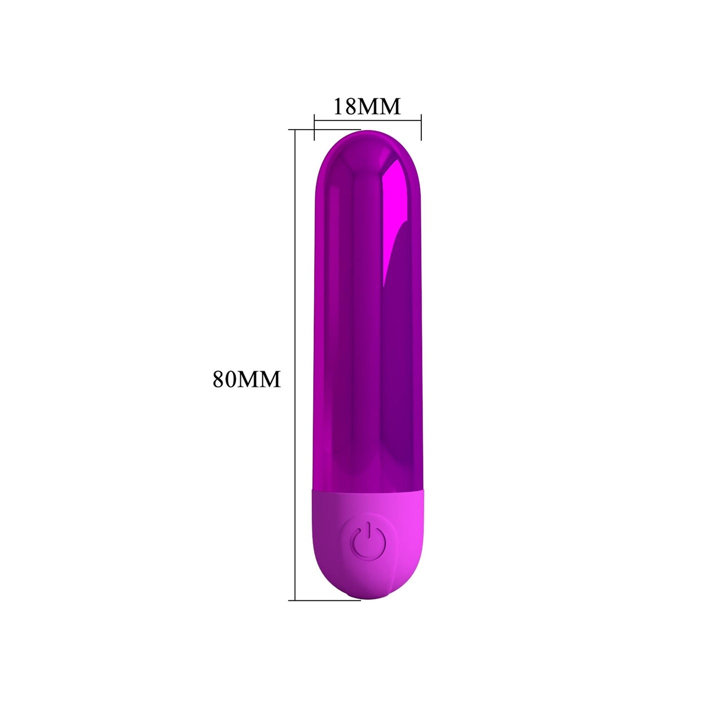 Mini wibrator Pretty Love Kiwi metaliczny 10 wibracji