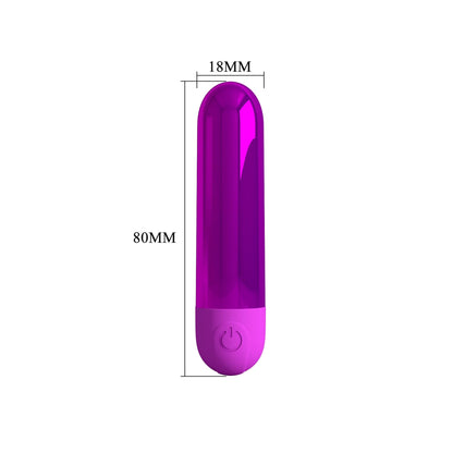 Mini wibrator Pretty Love Kiwi metaliczny 10 wibracji