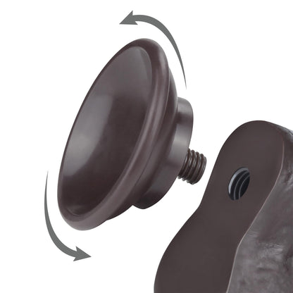 8'' Sliding Skin Dual Layer Dong Black