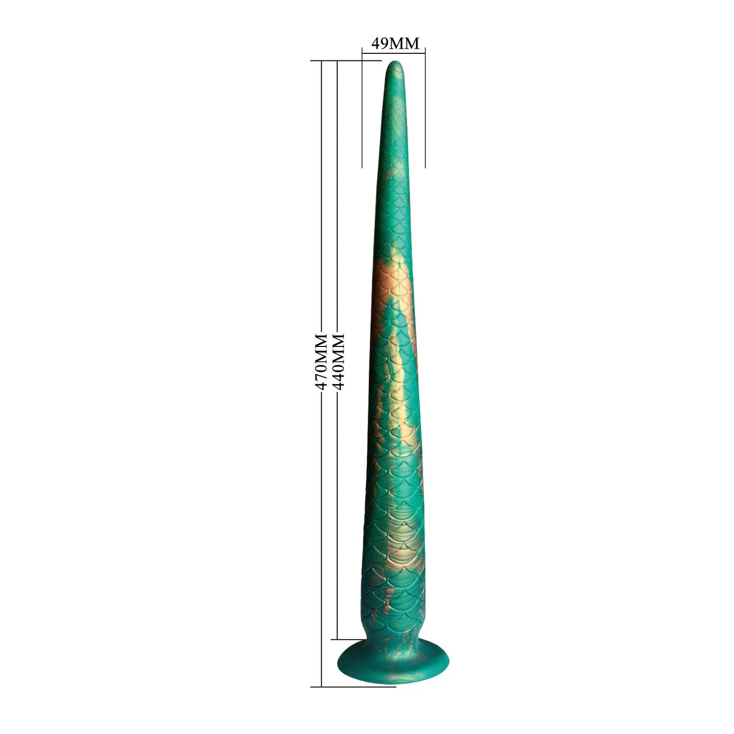 Dildo silikonowe Power Monsters Verdant Titan szmaragdowe 47 cm