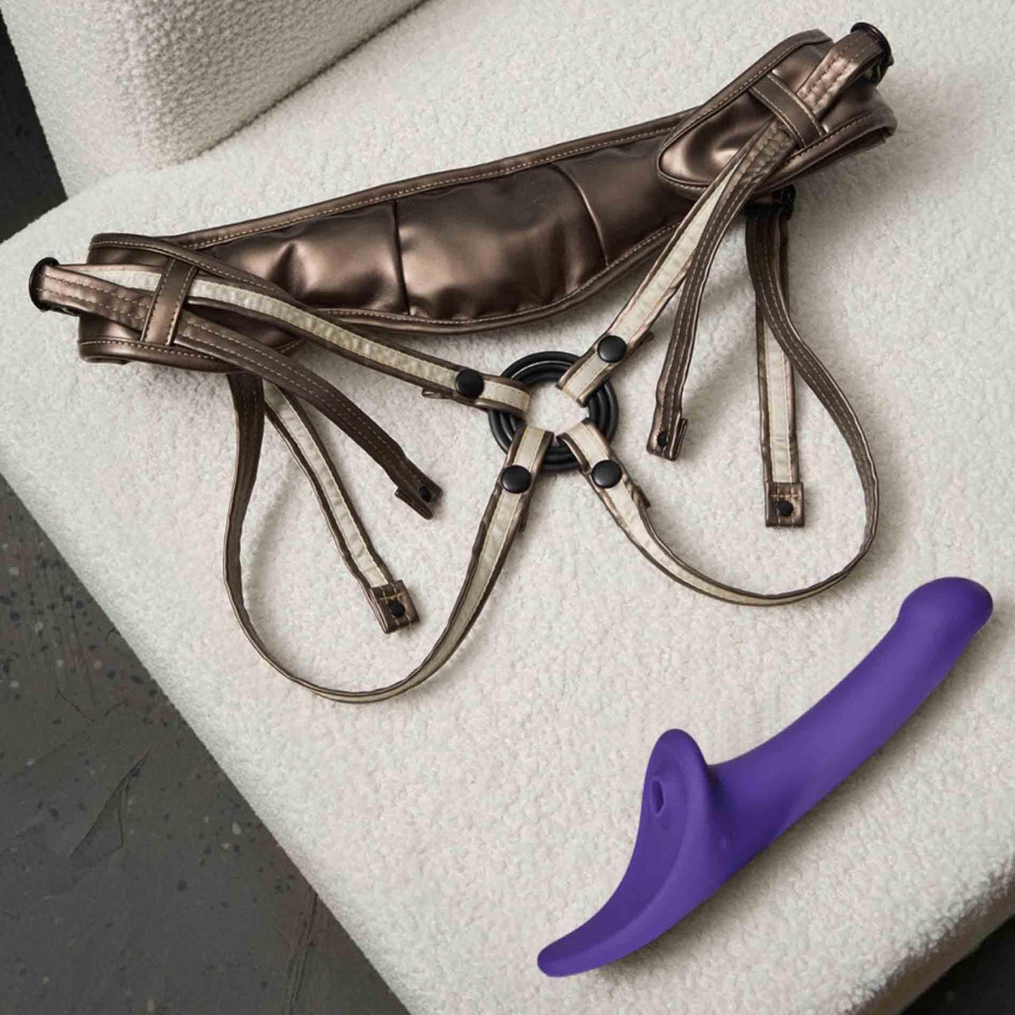 Dildo multi orgasm wibrujące Strap on me L fioletowe
