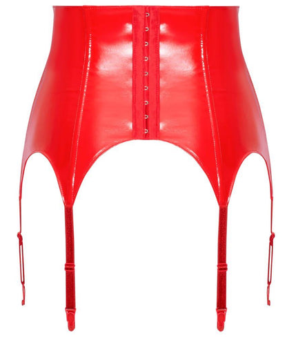 Vinyl Suspender Straps red L