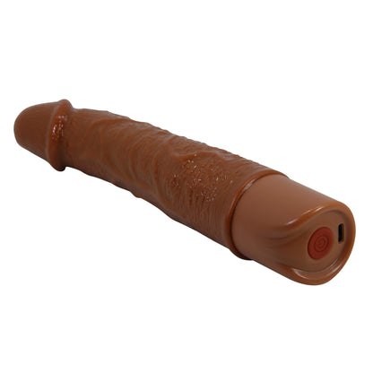 Realistyczny wibrator dildo Pretty Love Leander brązowy USB