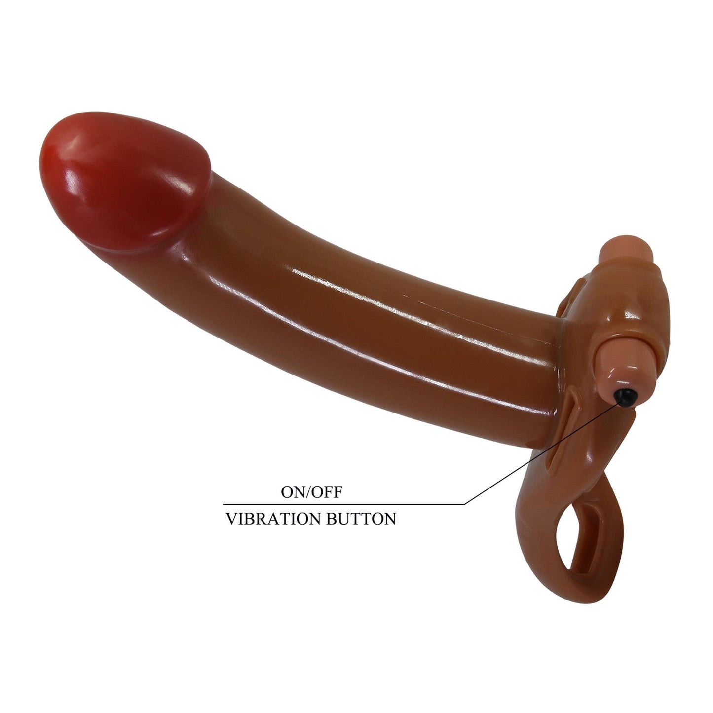 Uprząż z realistycznym pustym wibrującym dildem Pretty Love Bradden 17 cm