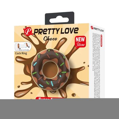 Pierścień erekcyjny Pretty Love Choco Super Donut silikonowy supermiękki