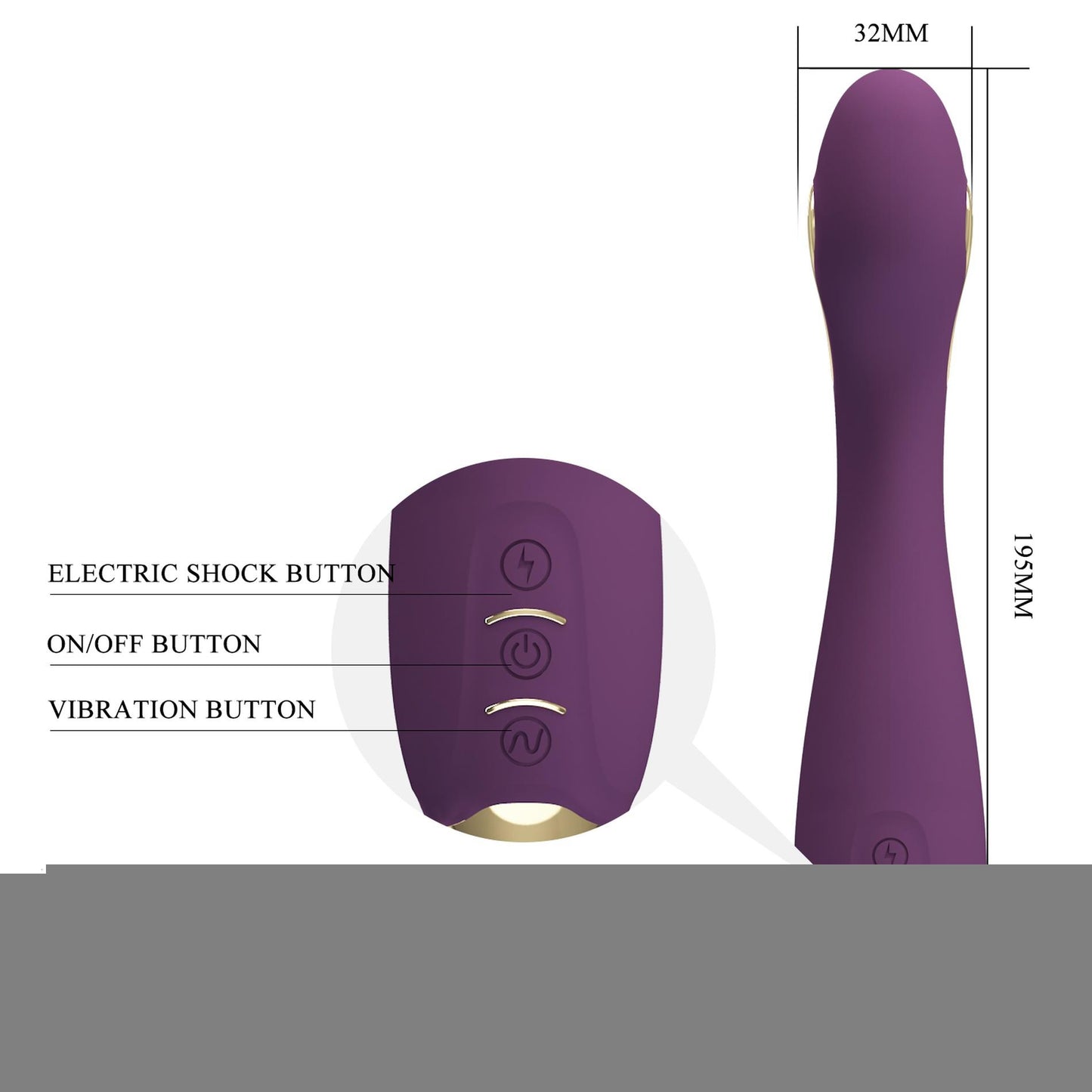 PRETTY LOVE - HECTOR, 12 vibration functions 5 electric shock functions Mobile APP remote control