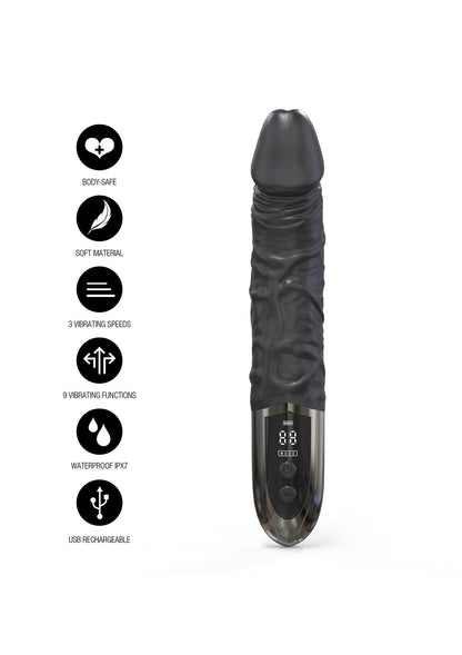 Wibrator analny Hidden Desire silikonowy 24,5 cm czarny 12 trybów