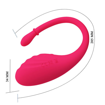 Jajko wibrujące z aplikacją Undine Romance silikonowe USB 20,5 cm