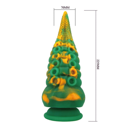 Dildo silikonowe Abyssal Colossus Power Monsters żłobione 22,5 cm