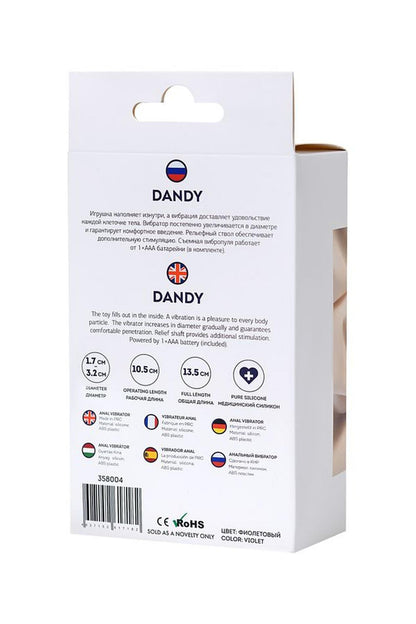 Wibrator analny Dandy ToDo z wypustkami na baterie AAA