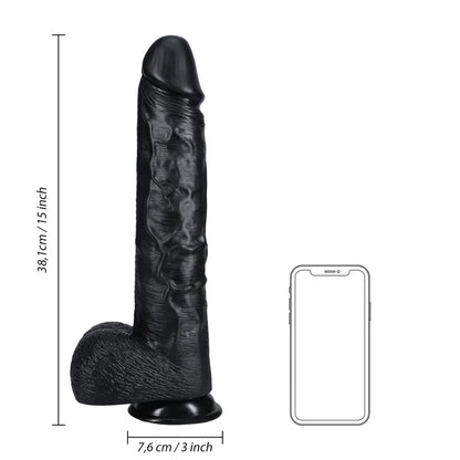 Extra Large Straight with Balls 38 cm - Black
