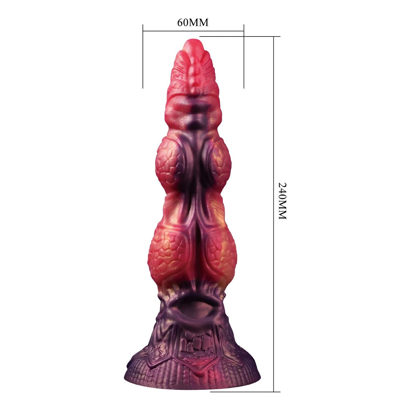Dildo silikonowe pofalowane Savage Beastlord 24 cm Power Monsters