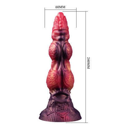 Dildo silikonowe pofalowane Savage Beastlord 24 cm Power Monsters
