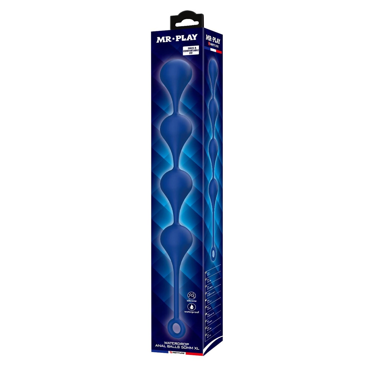 Bardzo duże kulki analne silikonowe Mr. Play XL 52.5 cm wodoodporne