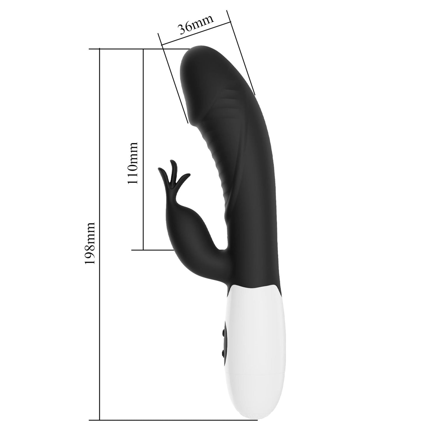 Pretty Love Rasmussen Dual Vibrator (Black Edition)