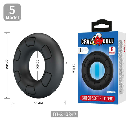 Zestaw 56 silikonowych pierścieni erekcyjnych Crazy Bull