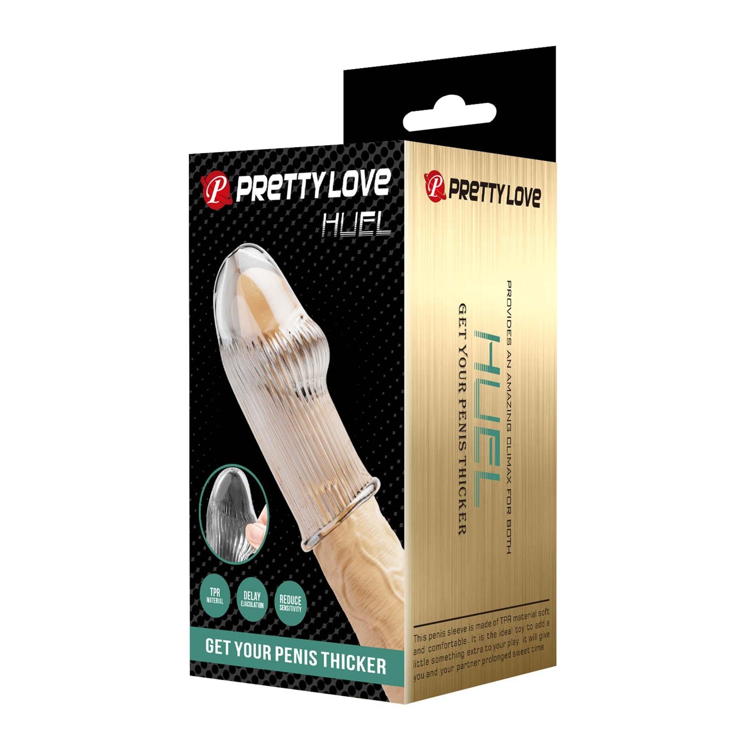 Przedłużka na penisa Pretty Love Huel transparentna